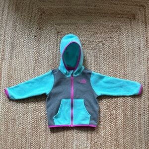 The North Face Kids' Aqua and Gray Hoodie